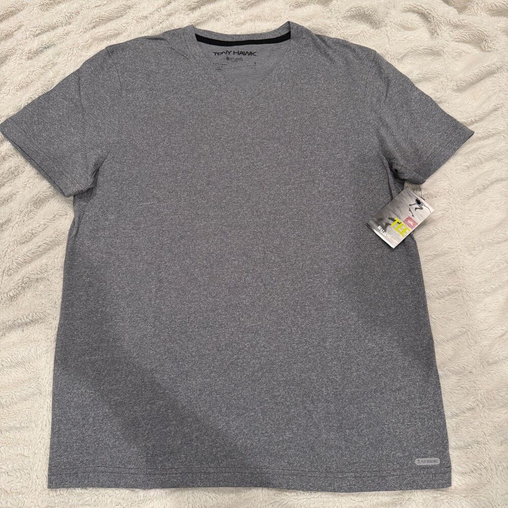 Tony Hawk Next Level Men's Large V-Neck Performance T-Shirt